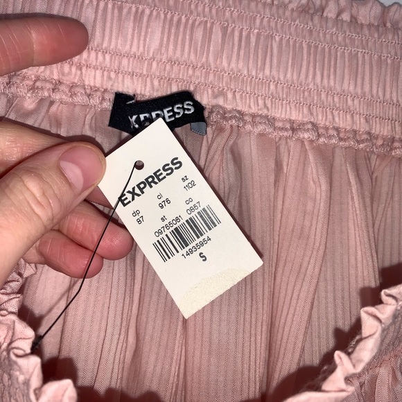 Express Skirt Pink Mini Flowy Transparent Small NWT - Picture 3 of 5